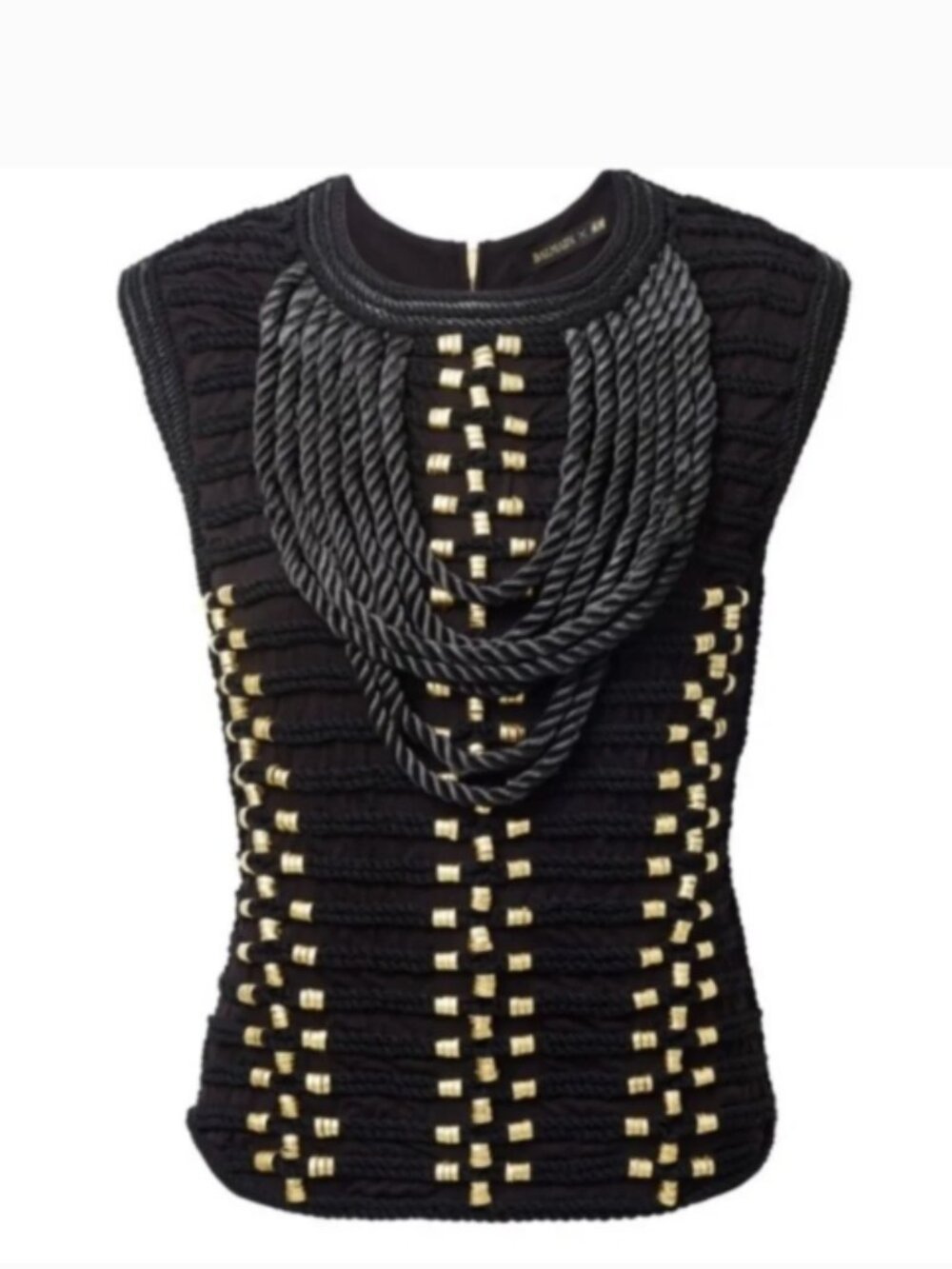 NWT BALMAIN x H&M Women's Sleeveless Rope Top